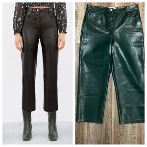 Wilfred The Melina High-Waisted Vegan Leather Cropped Pants Women’s size 12